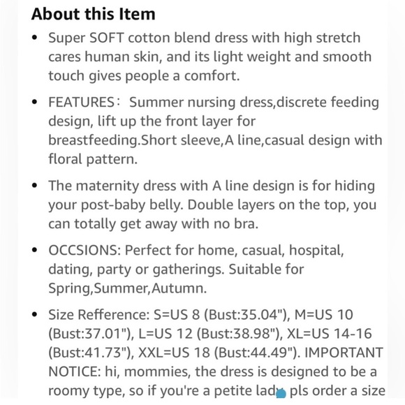 Quinee Maternity Nursing/Breastfeeding Dress - Picture 7 of 8